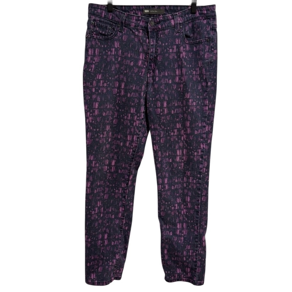 Levi’s Purple Patterned Mid-Rise Skinny Jeans